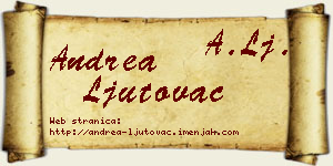 Andrea Ljutovac vizit kartica